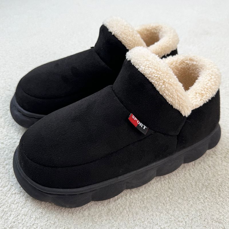 Alte Männer und Frauen im Winter, mit einem Sackabsatz und samtiger Innenwärme, Wildlederschuhe mit dicker Sohle aus Baumwolle für ältere Menschen_voghion.com