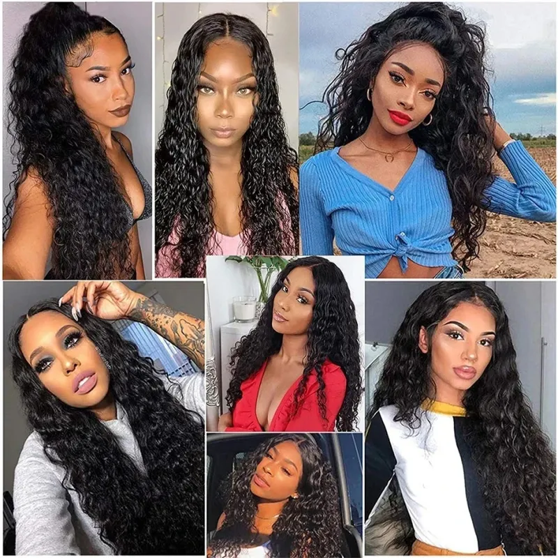 180% Density V Part Human Hair Wigs Brazilian Hair 100% Water Wave Wig For Women 18-32 Inch Natural Hair Wig Full Machine Made R_voghion.com