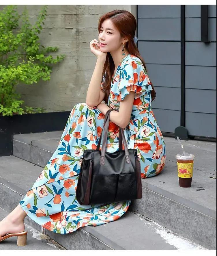 Net Red Same Style Canvas Large Capacity Single Shoulder Large Bag Women 2023 New Trendy Handbag Simple Tote Bag_voghion.com