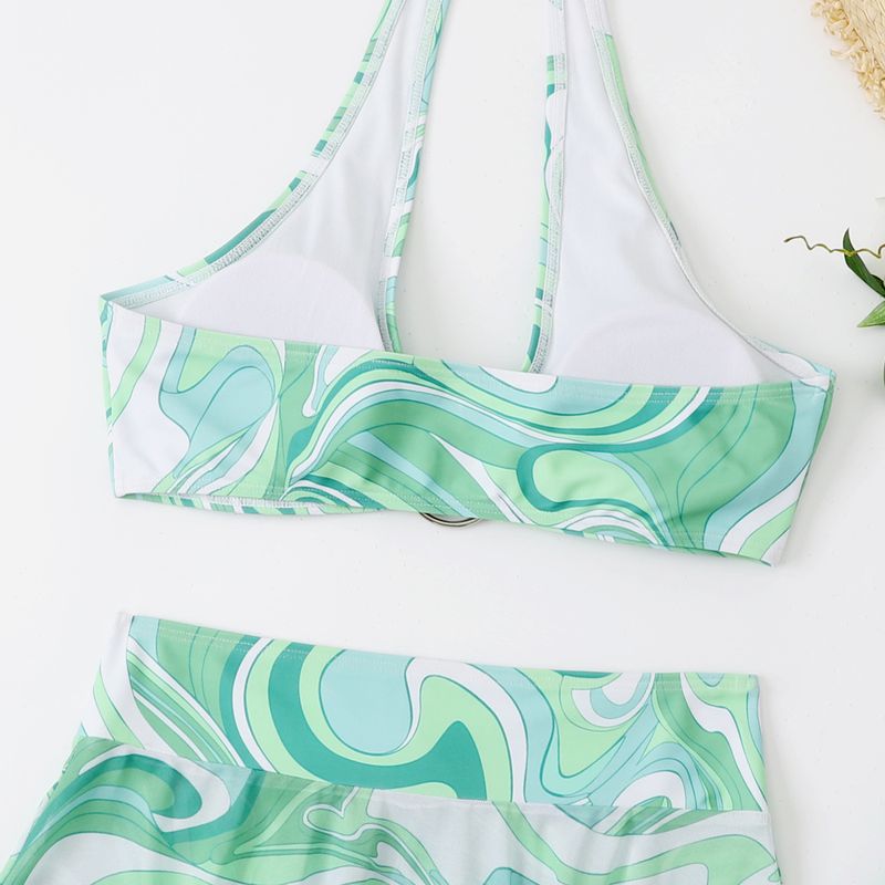 Dameskleding Nieuwe sexy bikini Damesbadpak Bikini Gaasrok Driedelig Apart Damesbadpak_voghion.com