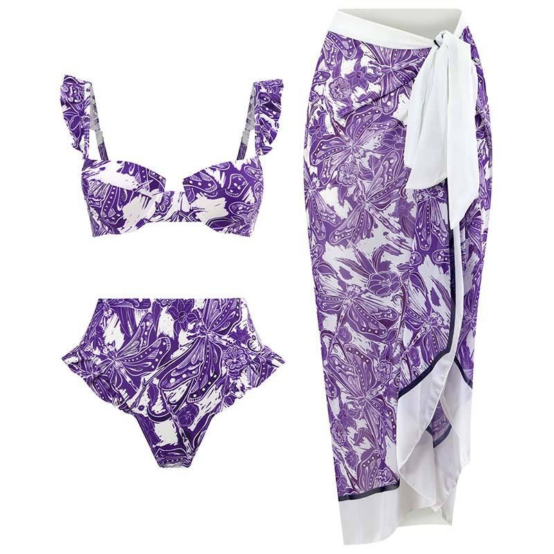 Verve Qiaojia New Three-Piece Bikini Swimsuit For Women Russia KaльHИK_voghion.com