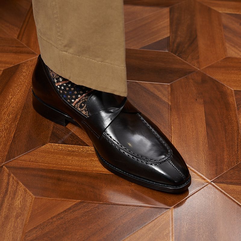 WalkPrime WalkPrime European And American British Genuine Leather Men's Business Formal Penny Loafers Slip-On Large Size Comfortable Shoes_voghion.com