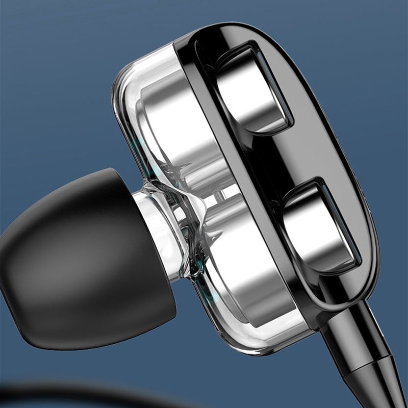A4-Kopfhörer, klarer Klang, ergonomisches Design, In-Ear-Kopfhörer mit zwei beweglichen Spulen, kabelgebunden_voghion.com