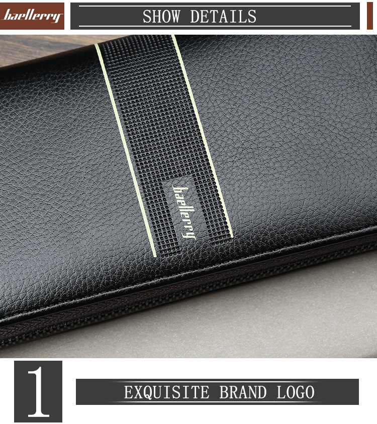 Men's Bags New Men's Wallet Business Multifunctional Zipper Long Clutch Large Capacity Wallet Wholesale_voghion.com