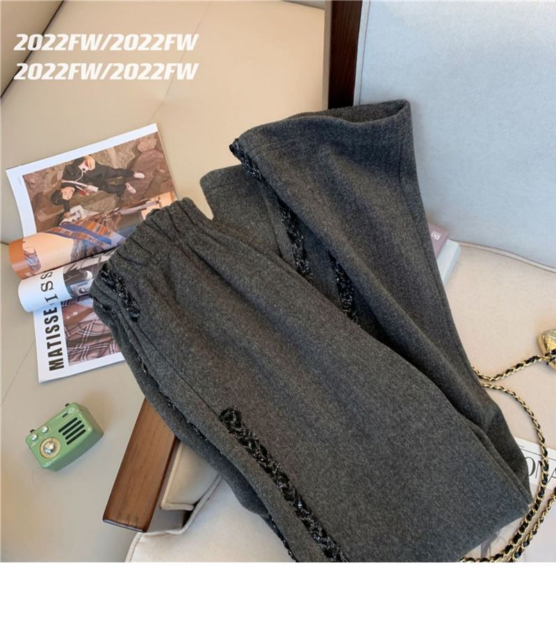 Completo da donna invernale, nuovo modello coreano, casual, versatile, di piccole dimensioni, con pantaloni a gamba larga, completo da due pezzi_voghion.com