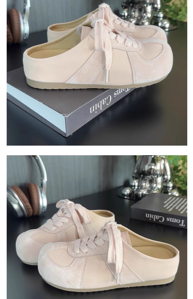 Pantofole Lancui Half Lazy One-Step con suola spessa, gialle, chiuse, per donna, da esterno, con rialzo per altezza da donna_voghion.com
