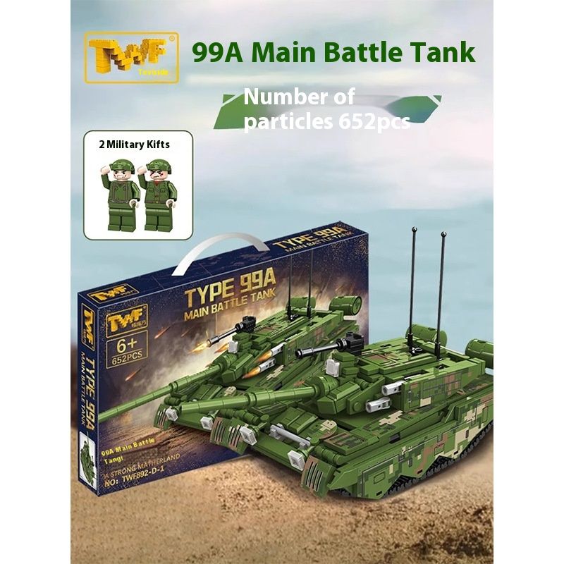 Teweifang Petites particules Série militaire 99 Char de combat principal Blocs de construction Modèle Puzzle pour enfants Jouet d'assemblage_voghion.com