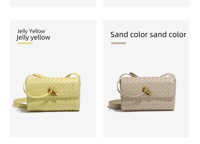 Borsa da sera corta a tracolla singola, di lusso, di design, intrecciata, per donna, di alta qualità, versatile, con patta e chiusura a nicchia, piccola, quadrata_voghion.com