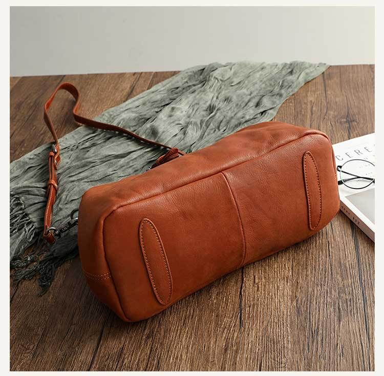 Borsa da dottore in pelle conciata al vegetale, borsa retrò da donna, in pelle bovina colorata, a tracolla, da donna, borsa da dottore 32051_voghion.com