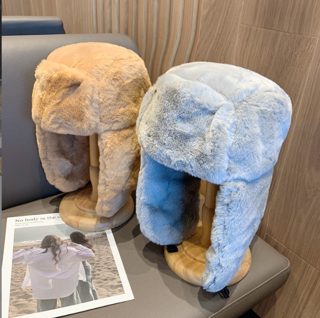 Berretto caldo ispessito invernale Berretto russo Berretto bomber di tendenza da donna coreano moda Ushanka con paraorecchie regolabile_voghion.com