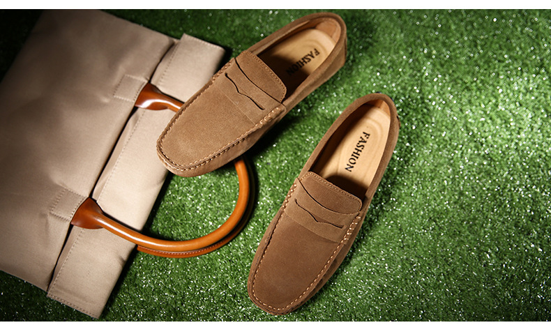 Herren Wildleder Pea Schuhe Herren Schuhüberzieher Schuhe Freizeitschuhe_voghion.com