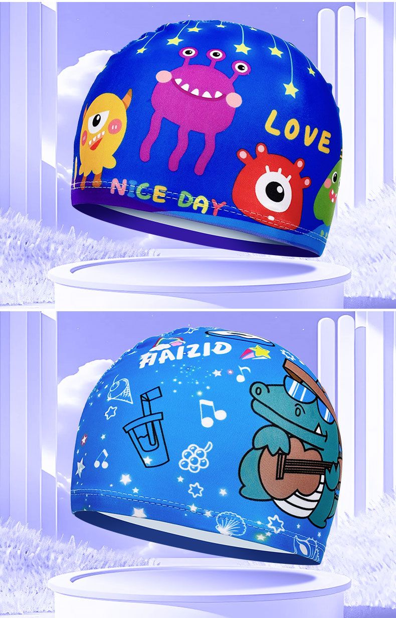 Children's Swim Cute Cartoon Print High Elastic Breathable Comfortable Adorable Fabric Fashionable Elementary School_voghion.com