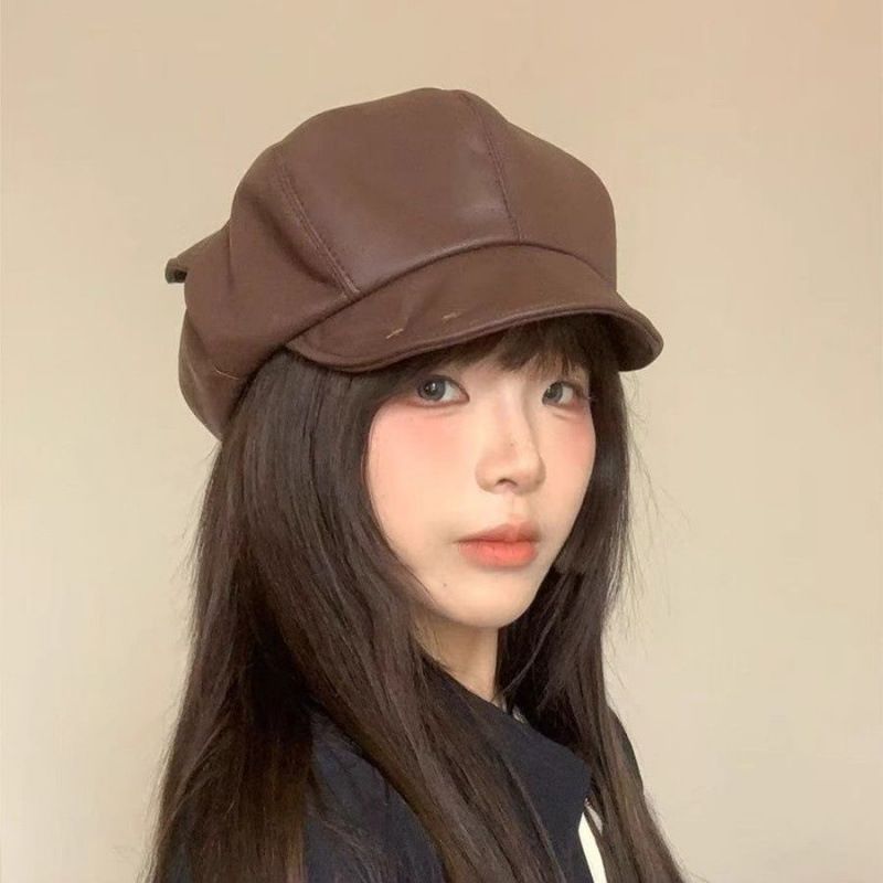 Cappello ottagonale alla moda, alla moda, con orecchie di gatto, autunno inverno, Y2K, dolce, fresco, da pittore, basco snellente_voghion.com