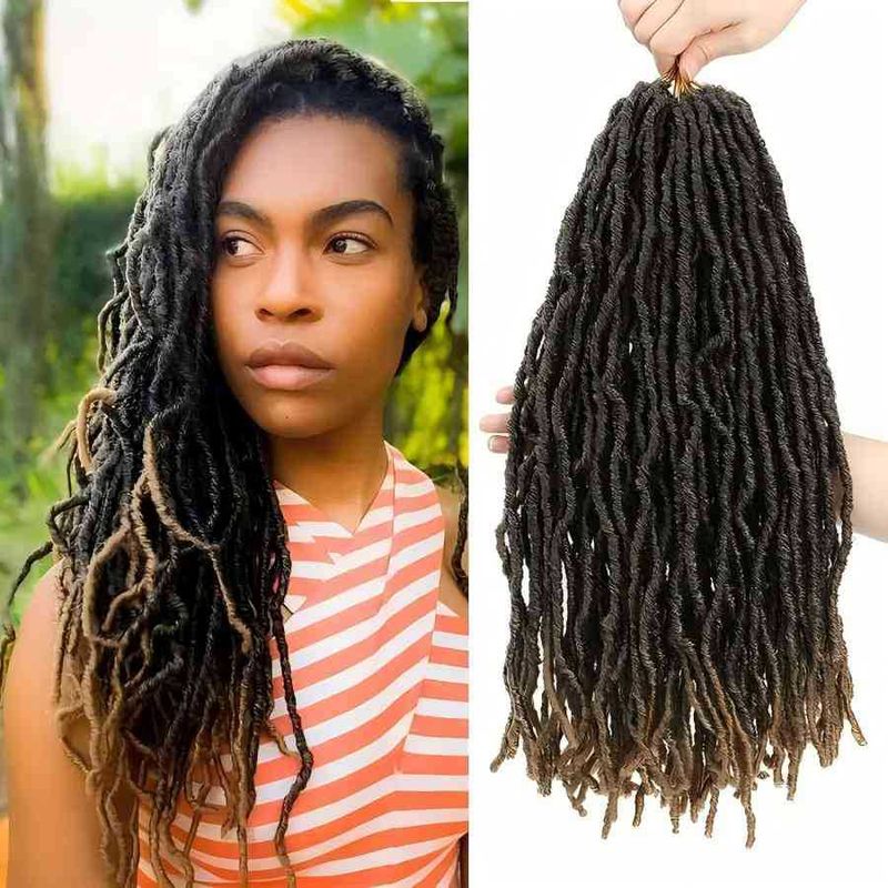 Dreadlocks finti all'uncinetto - Dreadlocks africani, aspetto leggero e naturale, fibra sintetica_voghion.com