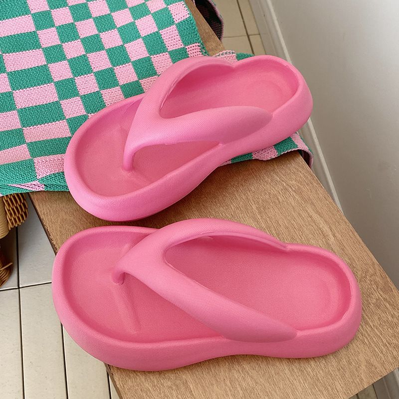 thick Sole With A Sense Of Stepping On Poop, Fashionable Stylish Slippers Home Use, Simple And Lightweight EVA Flip_voghion.com