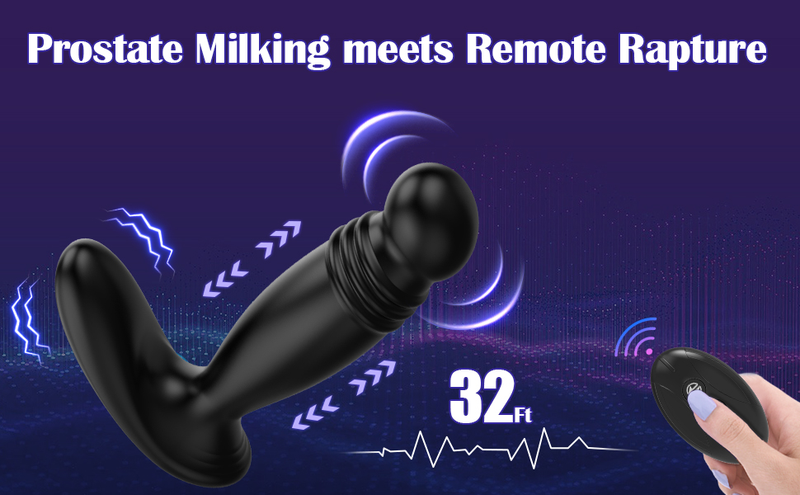 Massaggiatore prostatico, vibratore anale con anello vibrante, butt plug anale, dildo anale, telecomando, sesso_voghion.com