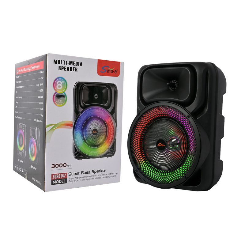 ZQS8147 Square Dance Audio Udendørs Tie Rod Bluetooth Højttaler Bas Sang K Sang Stall Med Mikrofon_voghion.com