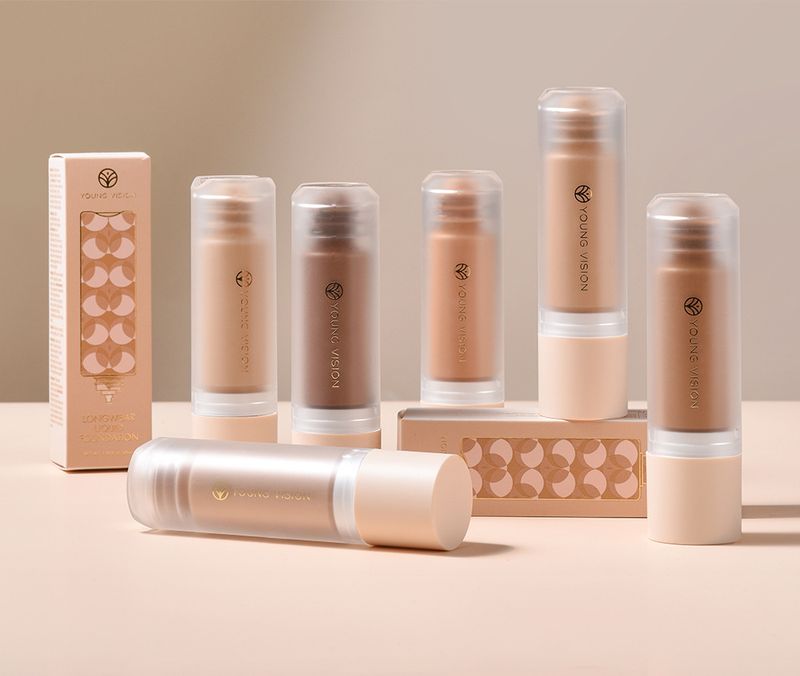 Face Foundation YOUNG VISION Bottom Press Liquid Foundation Removable Matte Not Easy To Remove Makeup Face Base Liquid_voghion.com