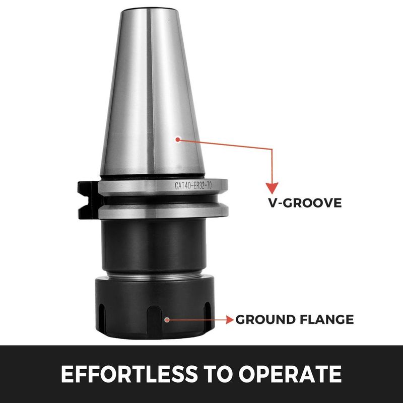 VEVOR 5 PCS Collet Set, CAT40 ER32 Collet Chuck, For CNC Engraving Machine & Milling Lathe Tool (CAT40 ER32)_voghion.com