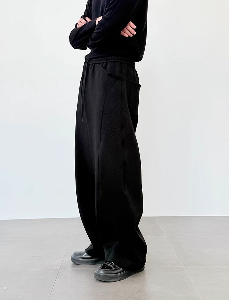 Pantaloni casual da uomo in stile retrò - Jogger larghi con cavallo basso e design cargo vintage per primavera e autunno_voghion.com