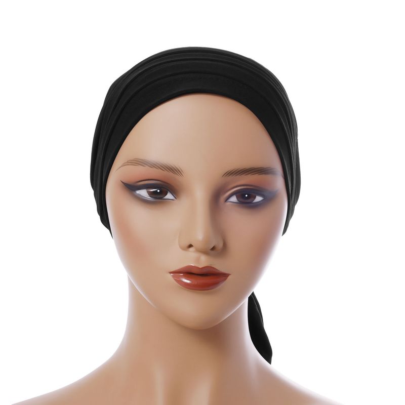 nuovo cappello foulard lungo a coda a quattro barre in velluto tinta unita autunnale e invernale per donna_voghion.com