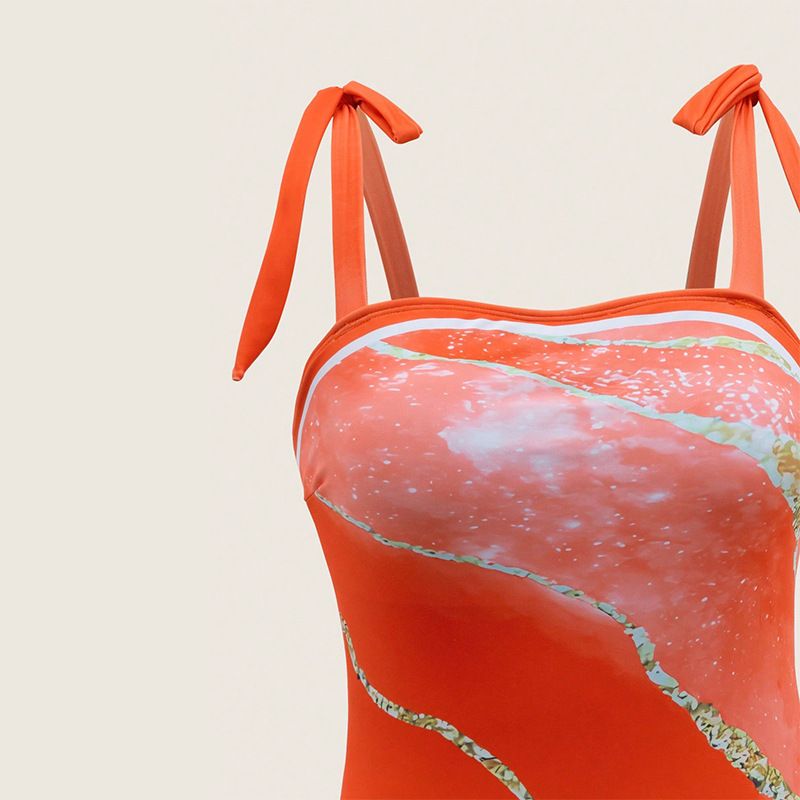 Ensemble bikini conservateur à lacets pour femme - Maillot de bain deux pièces haut de gamme pour la plage et la piscine_voghion.com