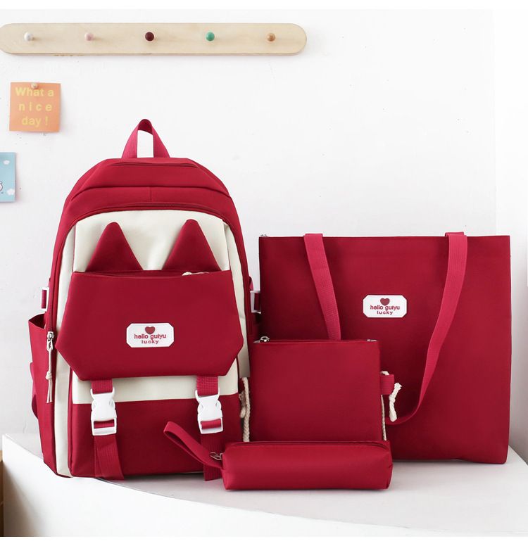 Kinderrucksäcke im neuen Stil, schlichter und modischer Rucksack mit großer Kapazität für Schüler der Mittel- und Oberstufe_voghion.com