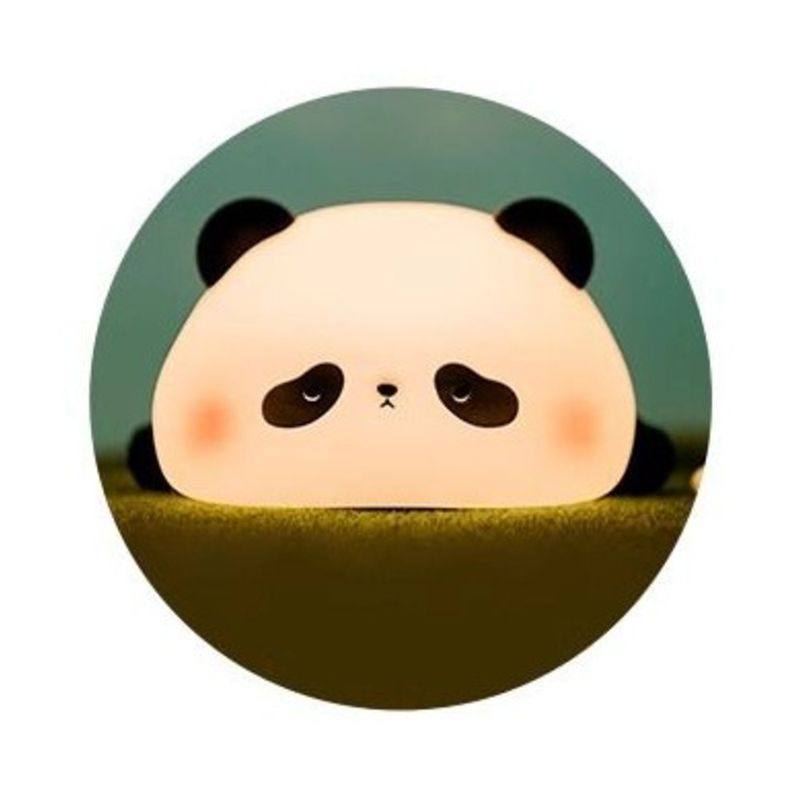 Cartoon Panda Rechargeable And Plug-in Dual-use Healing Stress Relief Night Sleep Aid Soft Eye Protection White Light_voghion.com