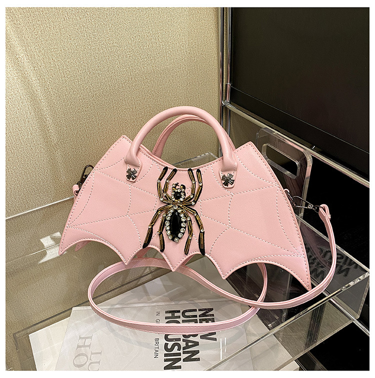 Women's Bags Handbag Fashion Creative Handmade Spider Bag Personality Embroidery Diamond Women's Bag PU Messenger Bag_voghion.com