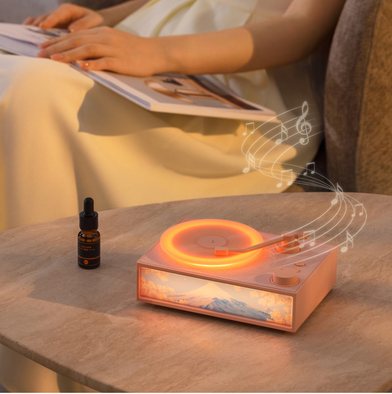 Round Up X19 Rosemary Fragrance Atomic Vinyl Bluetooth Mini Desktop Computer Speaker 2024 New Product_voghion.com