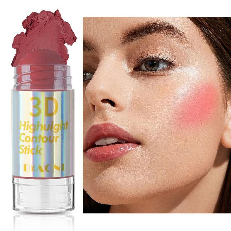 DIAONI Cream Blush Stick – Feuchtigkeitsspendende und verblendbare Wangenfarbe – Tragbares Twist-Up-Design_voghion.com
