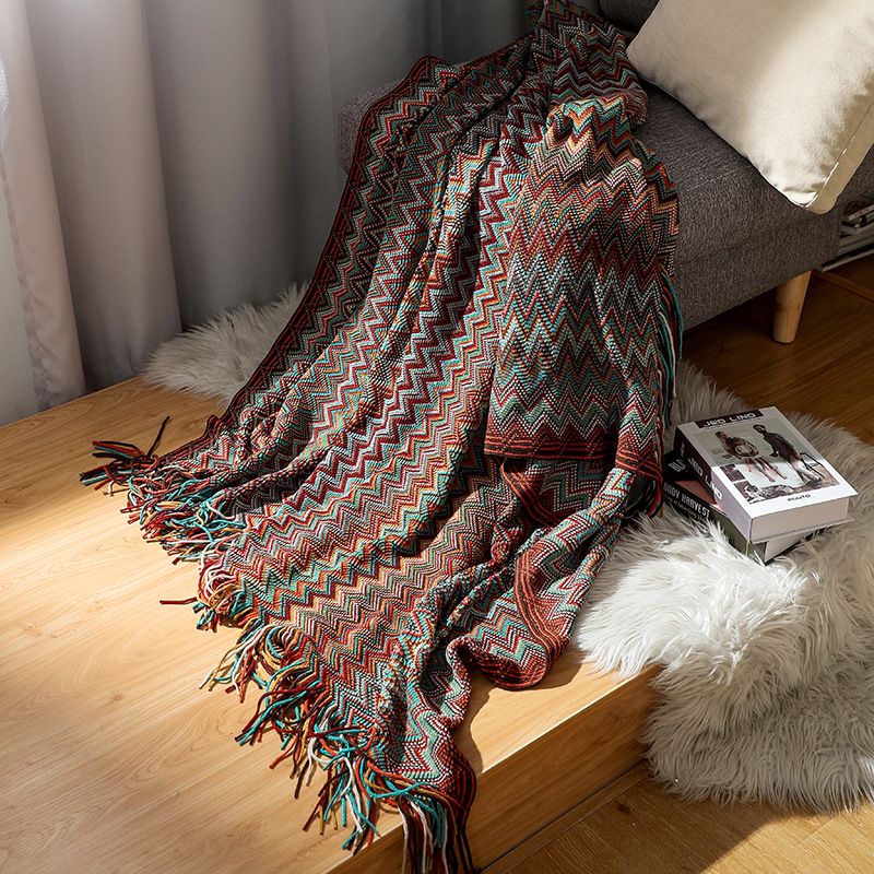 2025 Bohemian Throw Spring And Autumn Air Conditioning Nap Homestay Bedside Nordic Ins Style Thick Sofa Blanket_voghion.com
