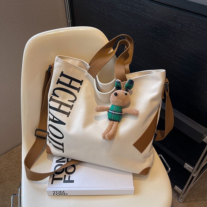 Borsa a tracolla grande, da donna, in tela, con tracolla singola, personalizzabile, casual, da pendolare e da mamma_voghion.com