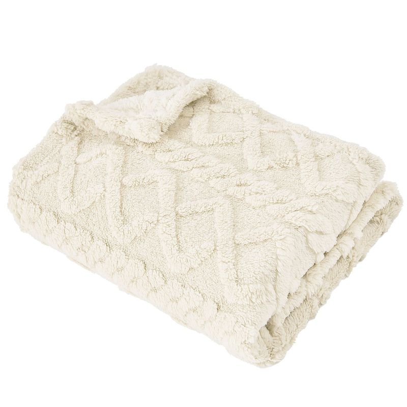 Verdickte Decke, einfarbig, Jacquard, bequeme Baumwollsamtdecke_voghion.com