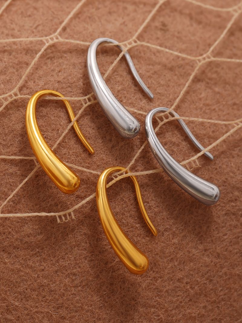 Drop-shaped Ear Hook Earrings, Minimalist Niche Design Earrings._voghion.com