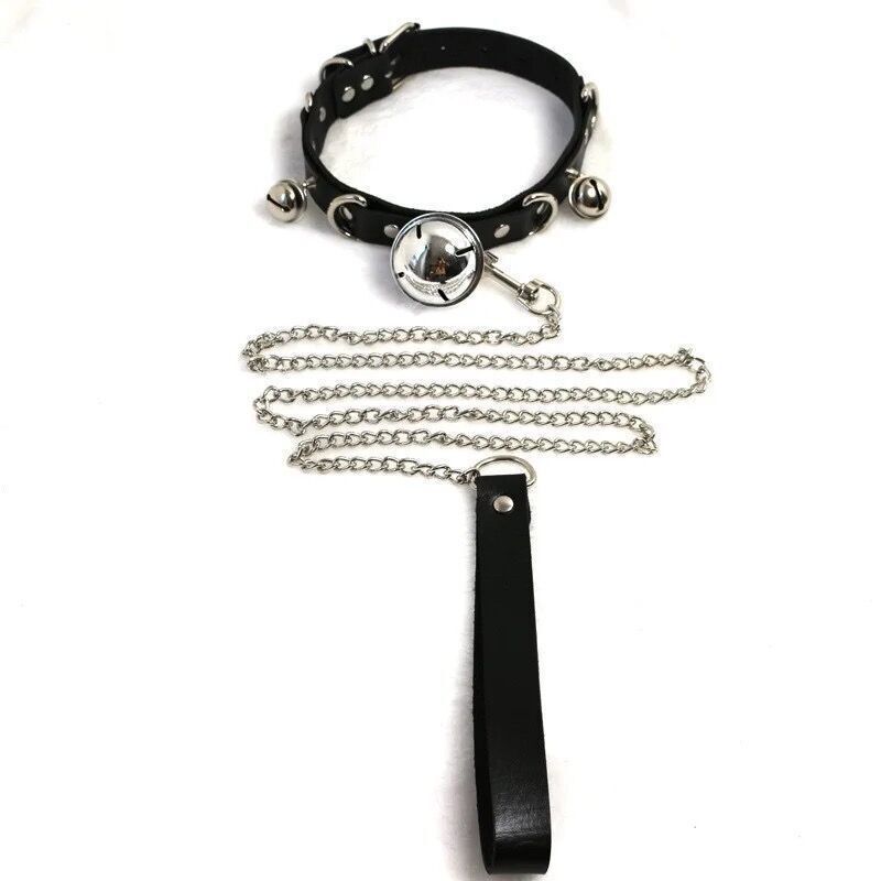 Glockenlederhalskette mit Design und einzigartigem Halsband, Kunststoffstahldraht, neue High-End-Halskette, Choker-Zubehör für_voghion.com
