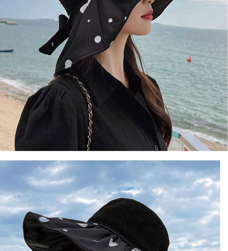 Versione coreana della spiaggia a tesa oversize per il pescatore versatile in gomma nera minimalista da esterno da donna con incavo_voghion.com