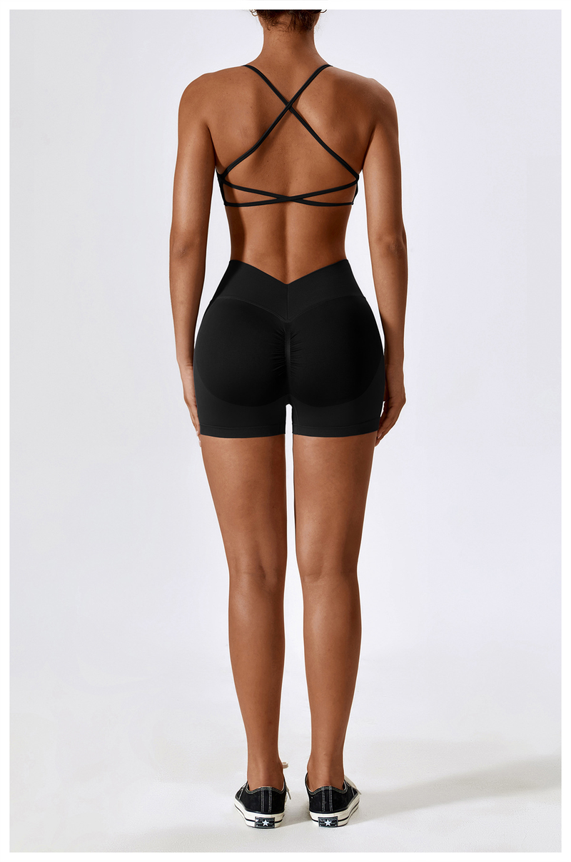 Îmbrăcăminte pentru femei, fără sudură, frumos costum de yoga pe spate, pentru alergare, cu uscare rapidă, strâns, costum de fitness sport pentru femei _voghion.com