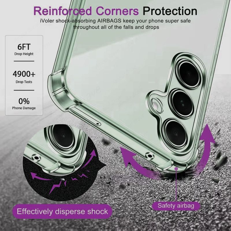 Shockproof Phone Clear Case For Samsung Galaxy A56 A55 A54 5G A15 A35 A25 A34 A14 A33 A53 A13 A32 A73 A52 A12 A16 A36_voghion.com