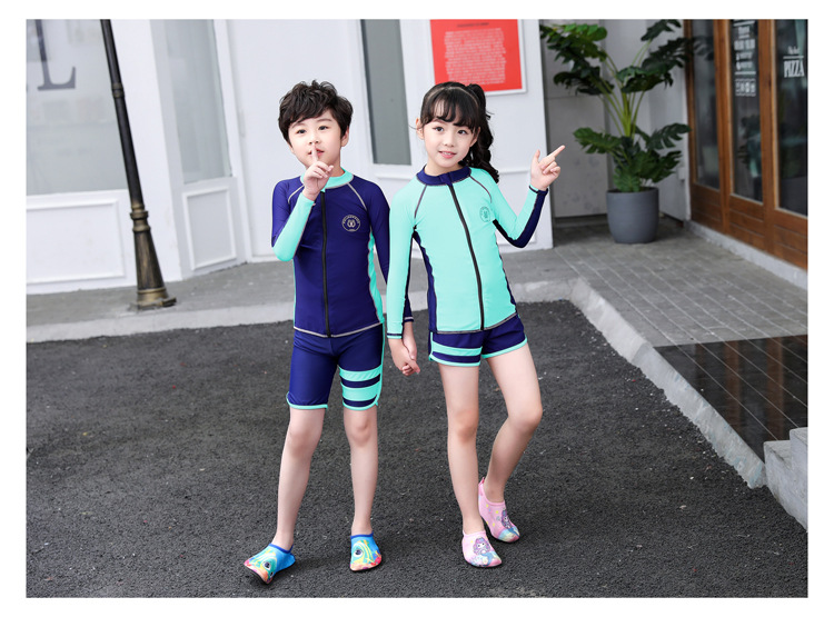 Ropa familiar Traje de baño familiar CuHK pantalones de manga larga para niños traje de neopreno para parejas niños y niñas protector solar separado ropa de medusas de secado rápido_voghion.com