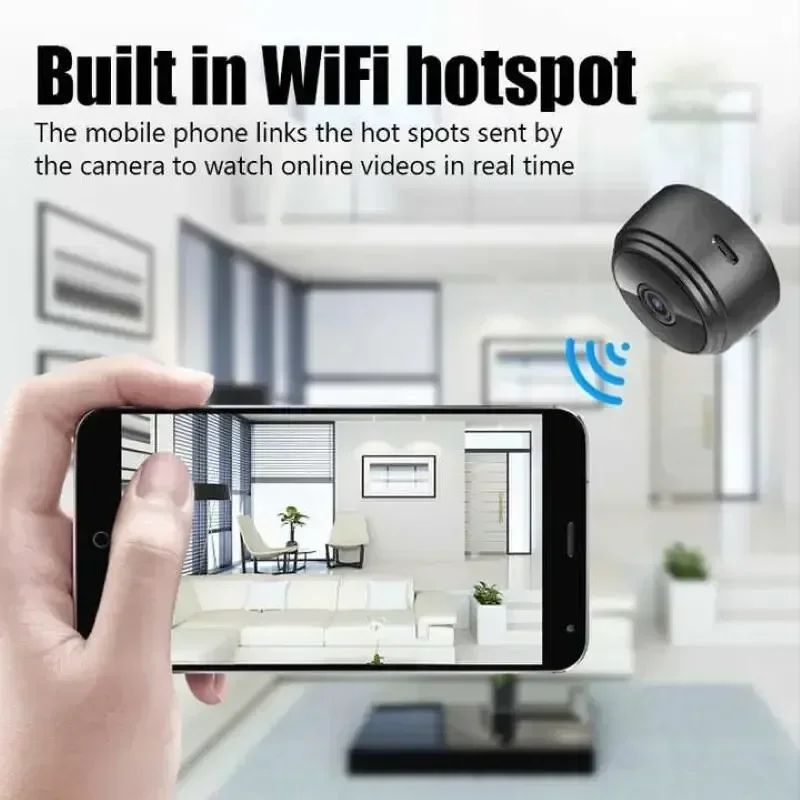 A9 Wifi Mini Camera 1080P Security MonitoringWireless Remote Night Vision Video SurveillanceSmart Home Mini DV Cam HD Camera_voghion.com