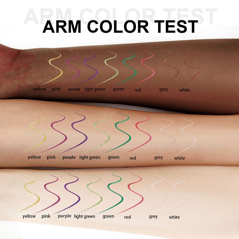 Lidschatten & Liner-Kombinationsfarbe Perlglanz-Eyeliner-Set Perlglanz-Eyeliner mit feinem Glitzer Flüssige Gesichtsfarbe Wasserfest und schweißfest_voghion.com