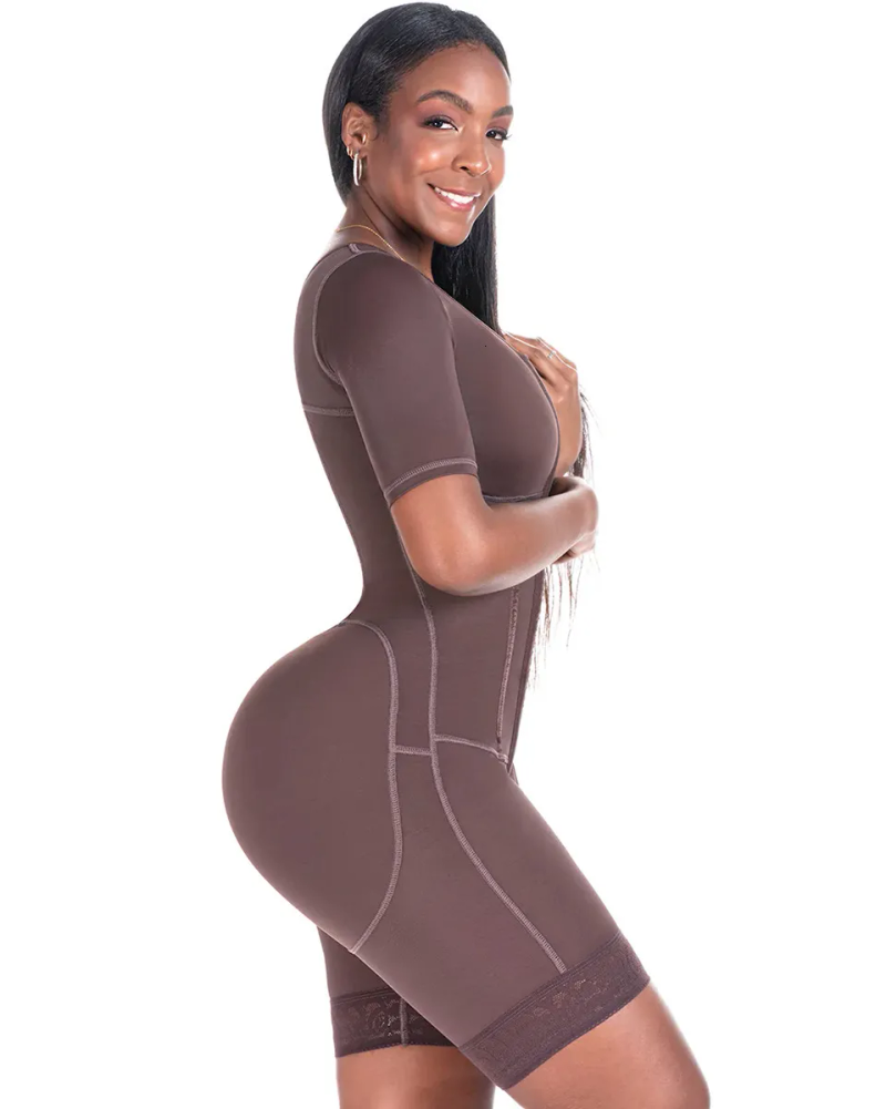 Midja Magformare Damkorsett Bodyshaper Högkompressionsplagg Magkontroll Dubbel bodysuit Midjeträning Öppen_voghion.com