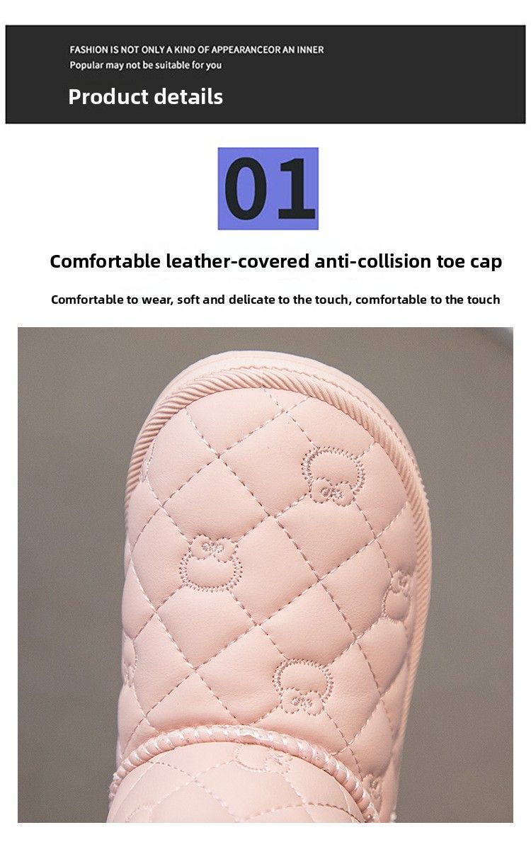 2025 Winter Neue Kinder Schnee Mit Fleece, Jungen Baumwolle Schuhe, Mädchen Stiefel, baby Nicht-Slip Mid-Calf Warme Stiefel_voghion.com