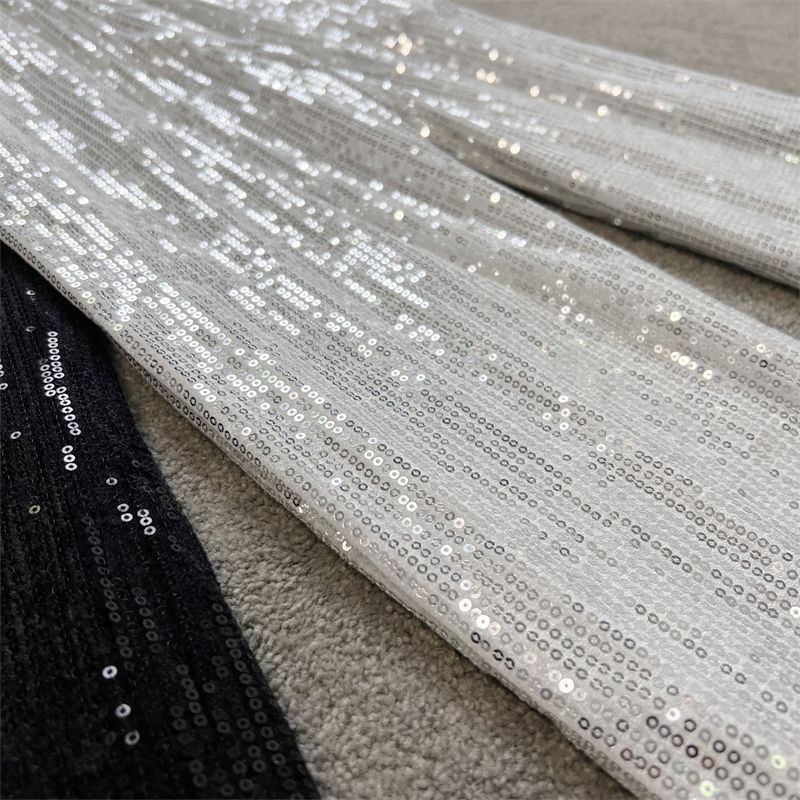 Summer New Flowy Starry Wide-Leg Pants With Elastic Waist & Sparkling Sequins – Comfortable, Loose-Fitting & Slimming Trousers_voghion.com