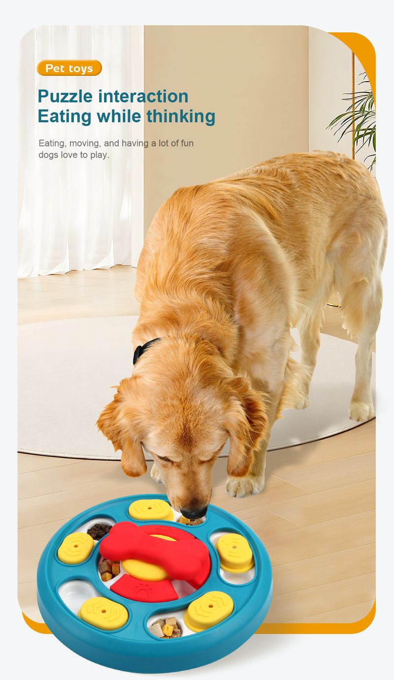 Training Pet Supplies New Leak Feeding Puzzle Dog Toys Relieve Boredom Artifact Turntable Slow Food Bowl_voghion.com
