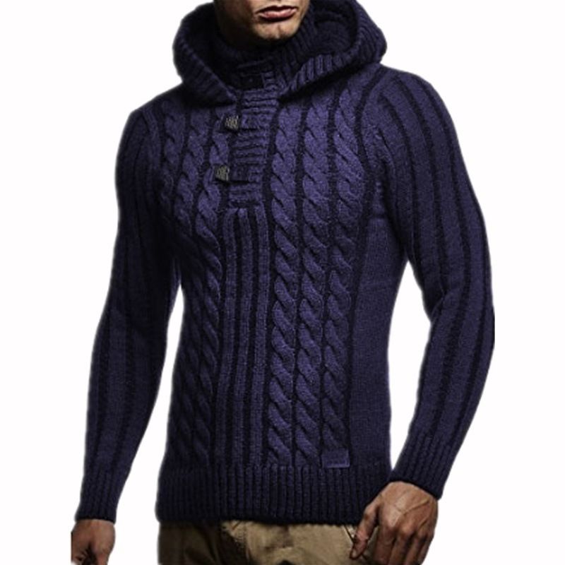 Abbigliamento uomo 2024 moda cappello con cappuccio in lana all'interno maglieria maglione uomo Fried Dough Twists all'esterno_voghion.com