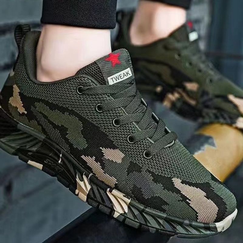 Kamuflaż i outdoorowe buty turystyczne dla kobiet, szkolenie studentów, szkolenie wojskowe, antypoślizgowe buty, plac budowy_voghion.com