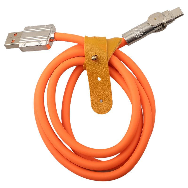 Rotatable Zinc Alloy Mobile Phone Charger Cable For Fast Efficient Charging_voghion.com