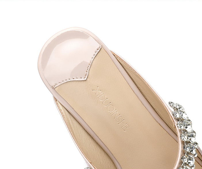 Chaussures de demoiselle d'honneur de mariage pour femmes, avec chaîne à bout pointu et fond souple, nouvelle collection été 2024_voghion.com